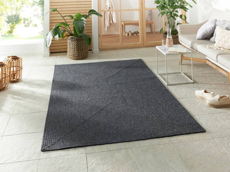 NORTHRUGS Teppich »Trenzado«, rechteckig, 10 mm Höhe, In- & Outdoor, Handmade-Look, Läufer, Wetterfest, Balkon, Wohnzimmer von NORTHRUGS