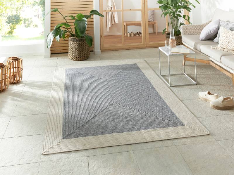NORTHRUGS Teppich »Trenzado«, rechteckig, 10 mm Höhe, In- & Outdoor, Handmade-Look, Läufer, Wetterfest, Balkon, Wohnzimmer von NORTHRUGS