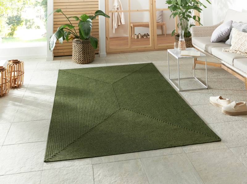 NORTHRUGS Teppich »Trenzado«, rechteckig, 10 mm Höhe, In- & Outdoor, Handmade-Look, Läufer, Wetterfest, Balkon, Wohnzimmer von NORTHRUGS