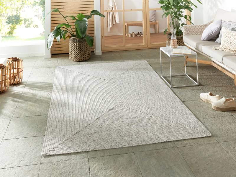 NORTHRUGS Teppich »Trenzado«, rechteckig, 10 mm Höhe, In- & Outdoor, Handmade-Look, Läufer, Wetterfest, Balkon, Wohnzimmer von NORTHRUGS