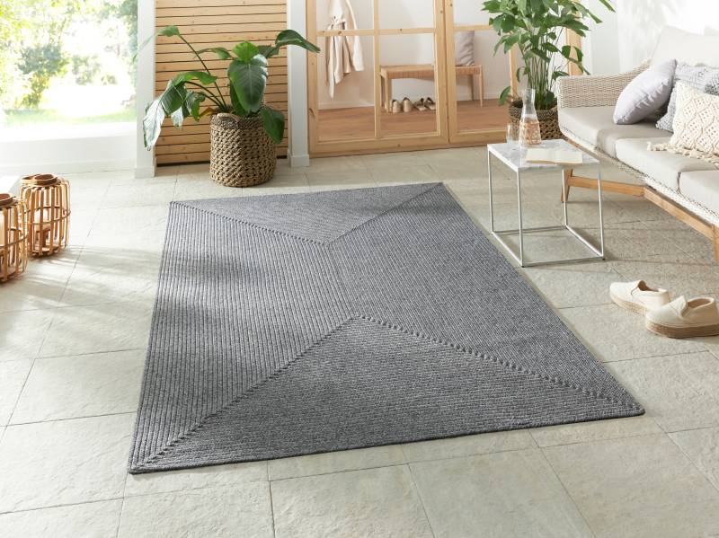 NORTHRUGS Teppich »Trenzado«, rechteckig, 10 mm Höhe, In- & Outdoor, Handmade-Look, Läufer, Wetterfest, Balkon, Wohnzimmer von NORTHRUGS