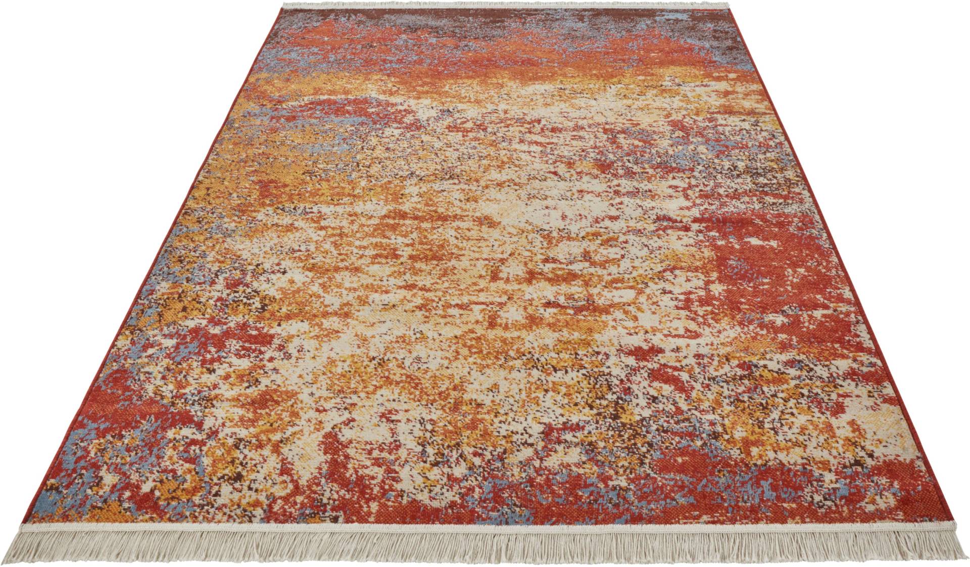 NOURISTAN Designteppich »Sahar«, rechteckig, 1 mm Höhe, Faltbar, Orient Optik, Vintage Design, Fransen, Robust, Pflegeleicht NOURISTAN Designteppich »Sahar«, rechteckig, 1 mm Höhe, Faltbar, Orient Optik, Vintage Design, Fransen, Robust, Pflegeleicht von NOURISTAN