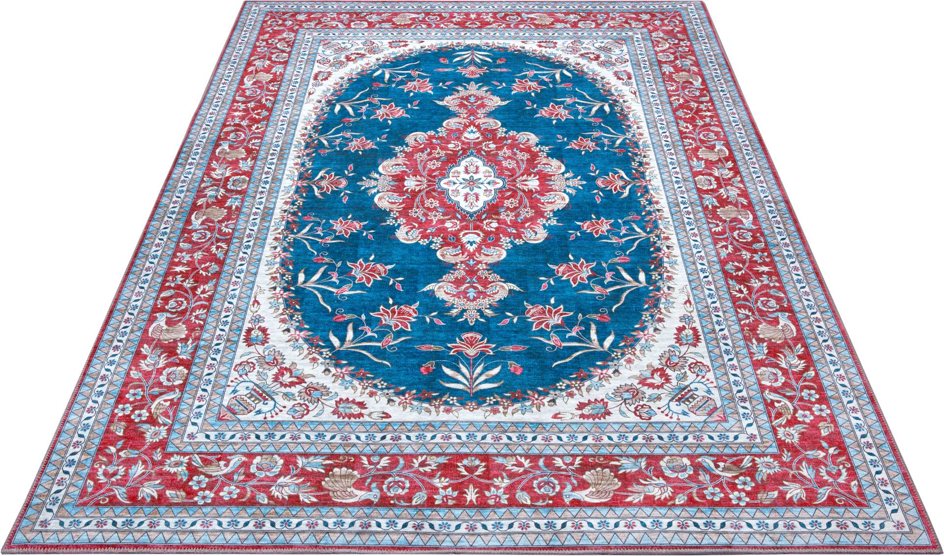 NOURISTAN Designteppich »Tabriz Nila«, rechteckig, Klassisch, Orient Optik, Vintage Design,Gekettelt,Robust, Pflegeleicht von NOURISTAN