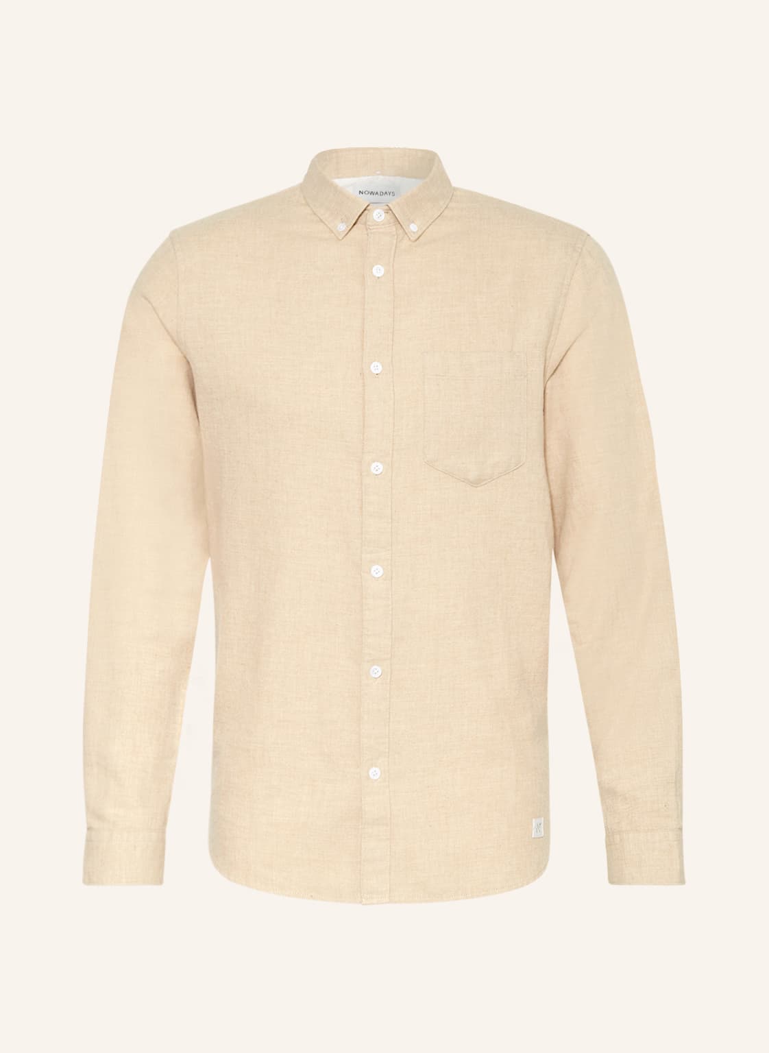 Nowadays Hemd Slim Fit beige von NOWADAYS