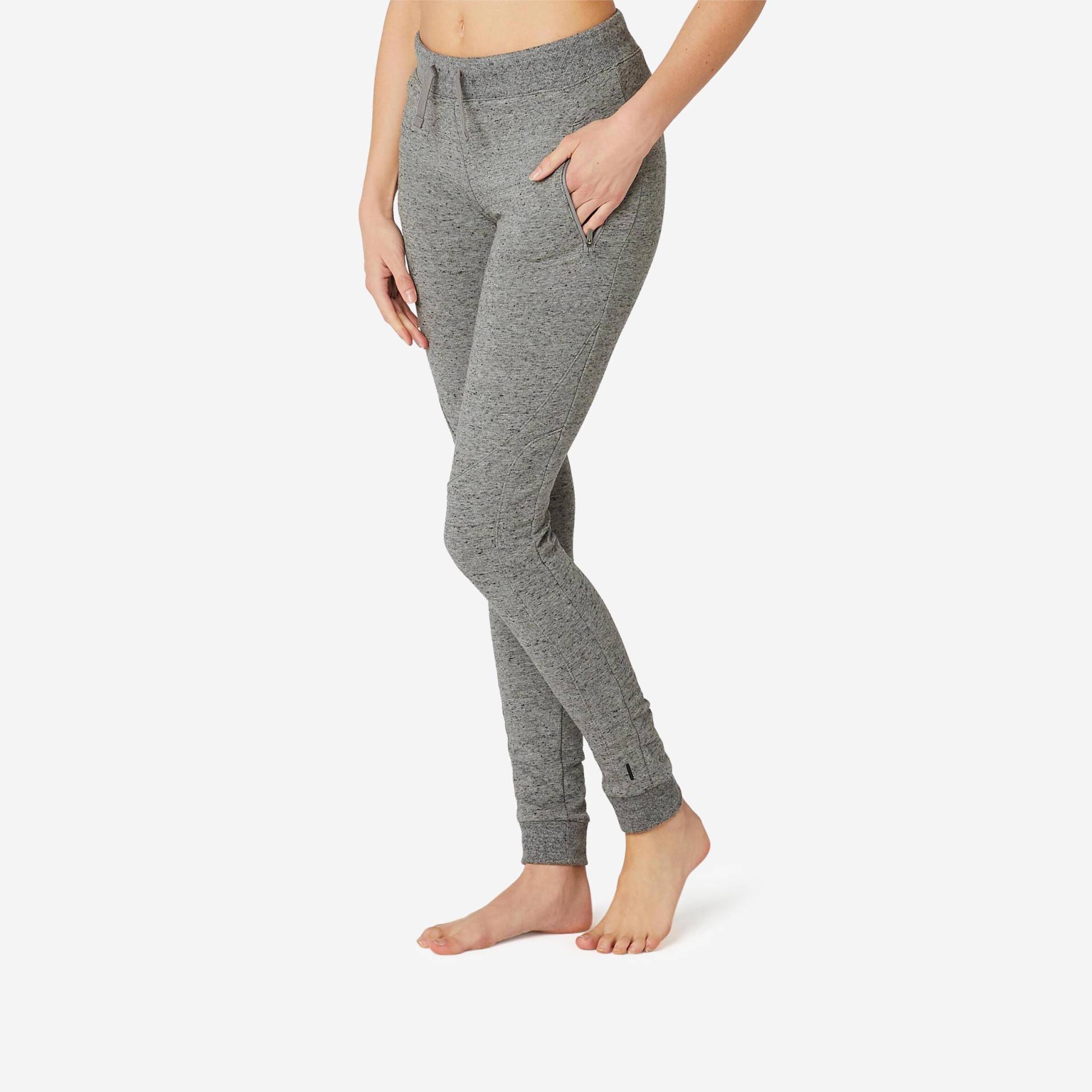 Jogginghose Fitness Warm Rv-taschen Slim Damen Grau Damen Grau 3XL von NYAMBA