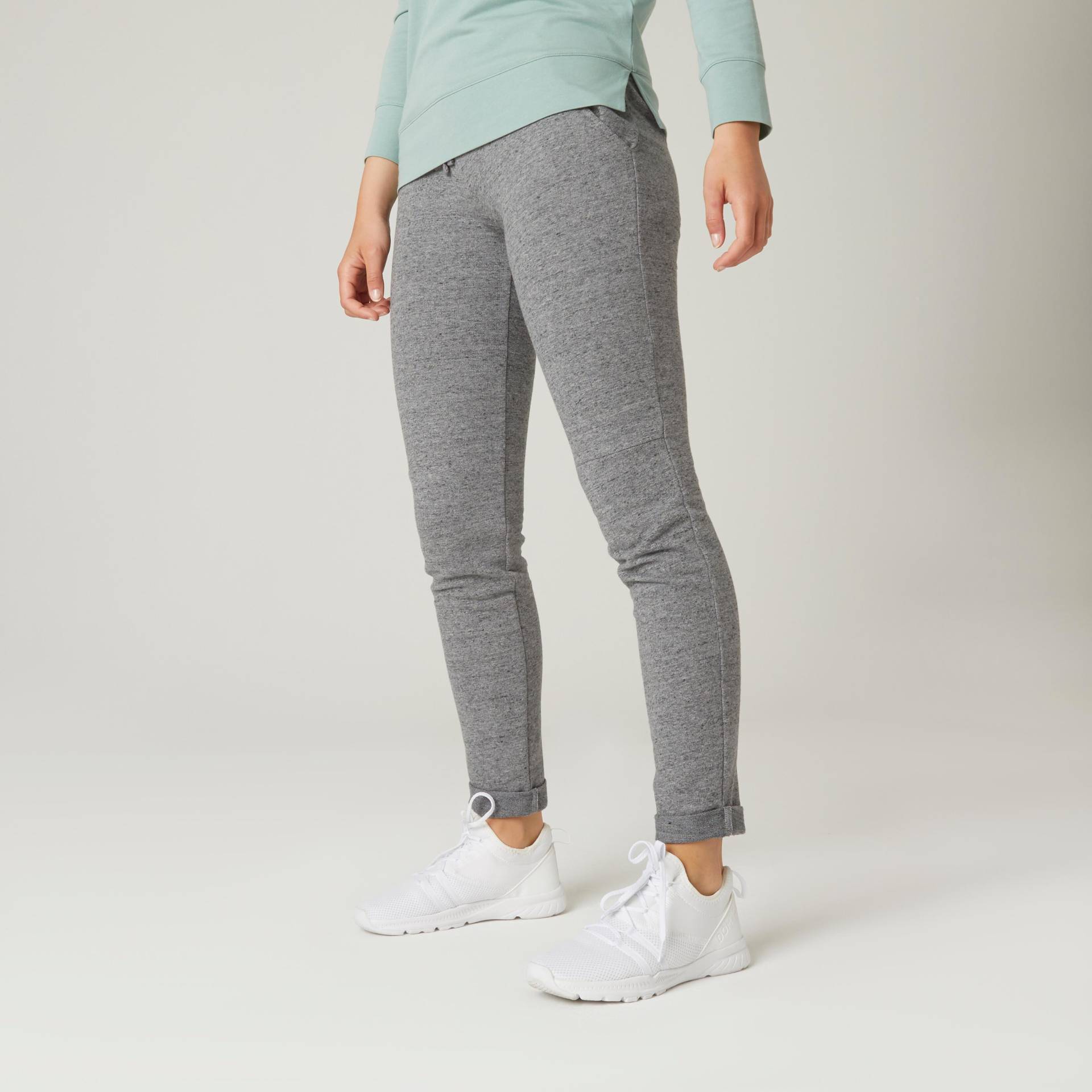 Sporthose - Slim 500 Damen Gewittergrau XXL von DOMYOS