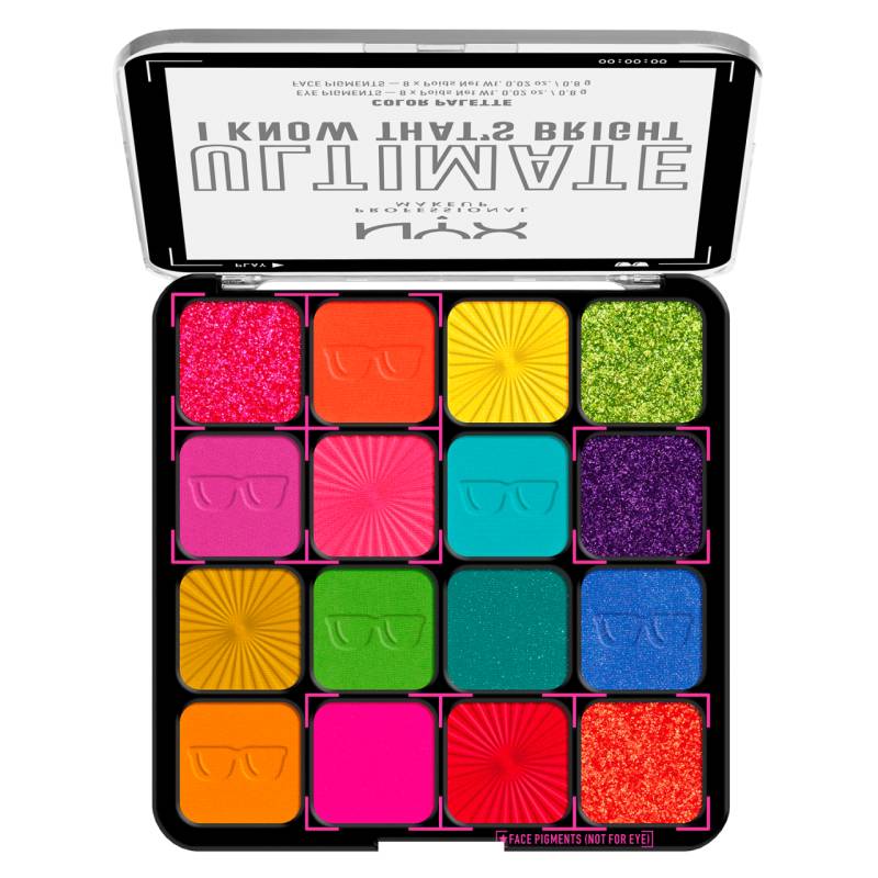 NYX Palette - Ultimate Shadow Palette I Know That's Bright von NYX Professional Makeup