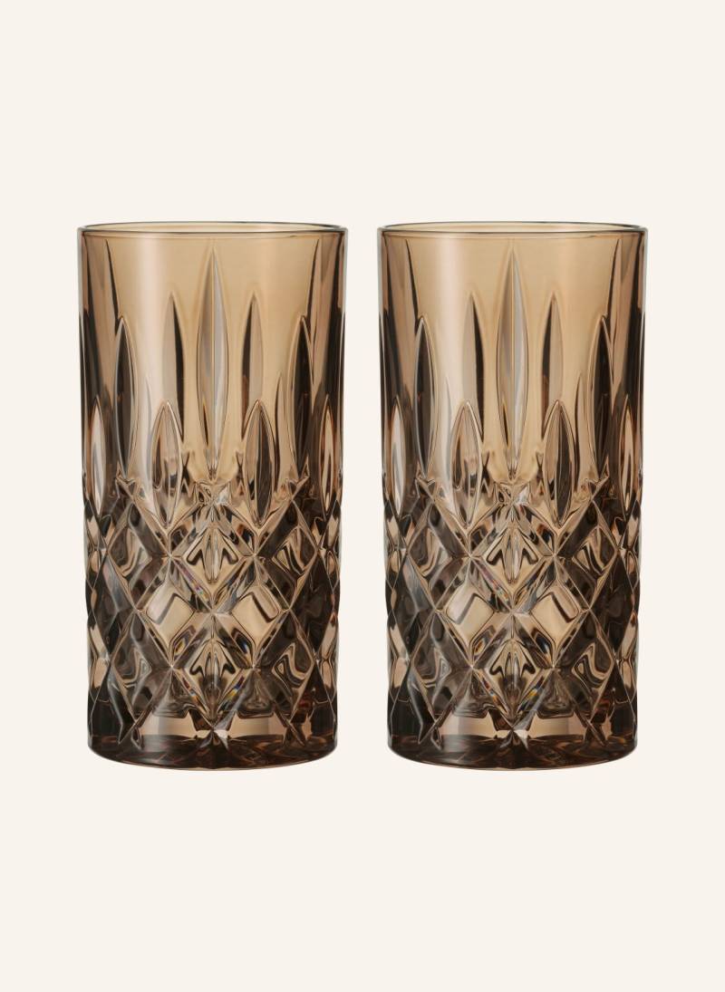 Nachtmann 2er-Set Longdrinkgläser Noblesse braun von Nachtmann
