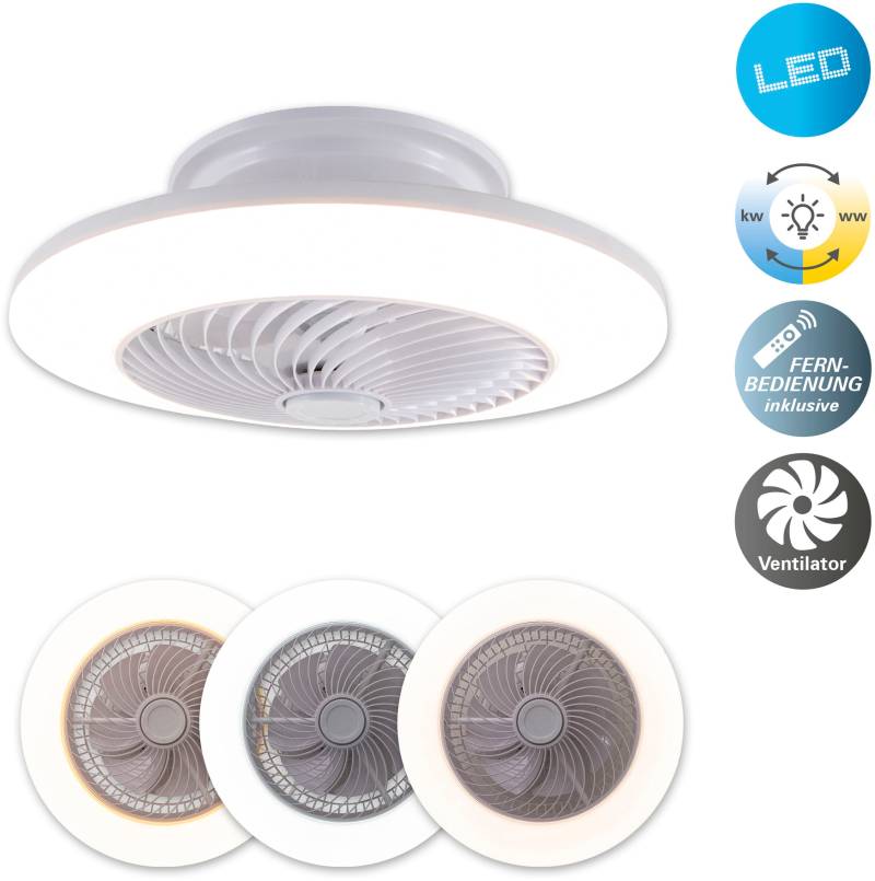 näve LED Deckenleuchte »Adoranto Deckenventilator« von Näve