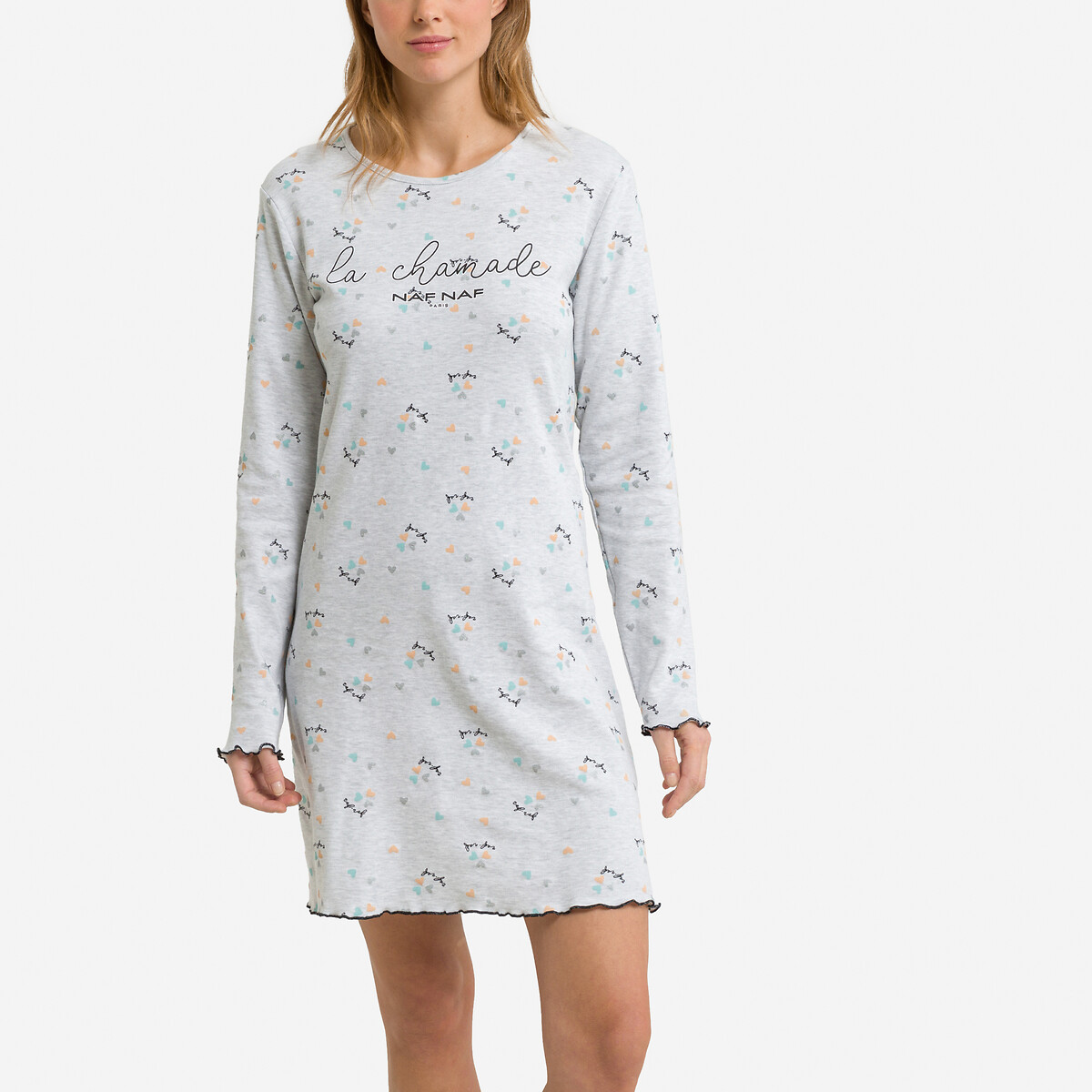 Langärmeliges Sleepshirt Cham, Baumwolle von Naf Naf