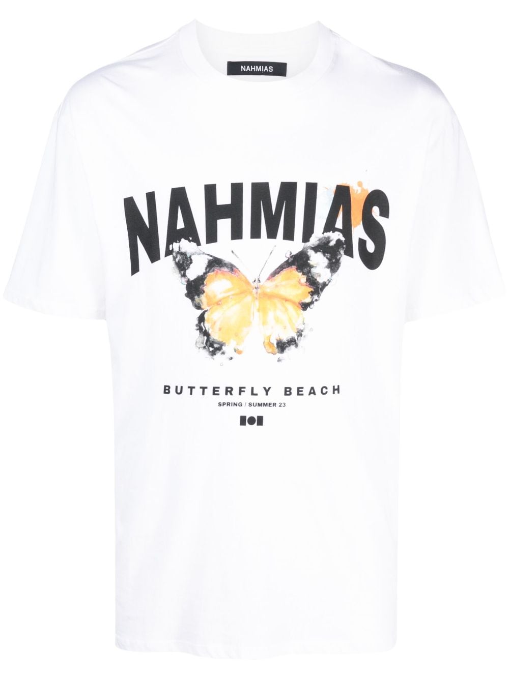 Nahmias Butterfly Beach-print cotton T-shirt - White von Nahmias