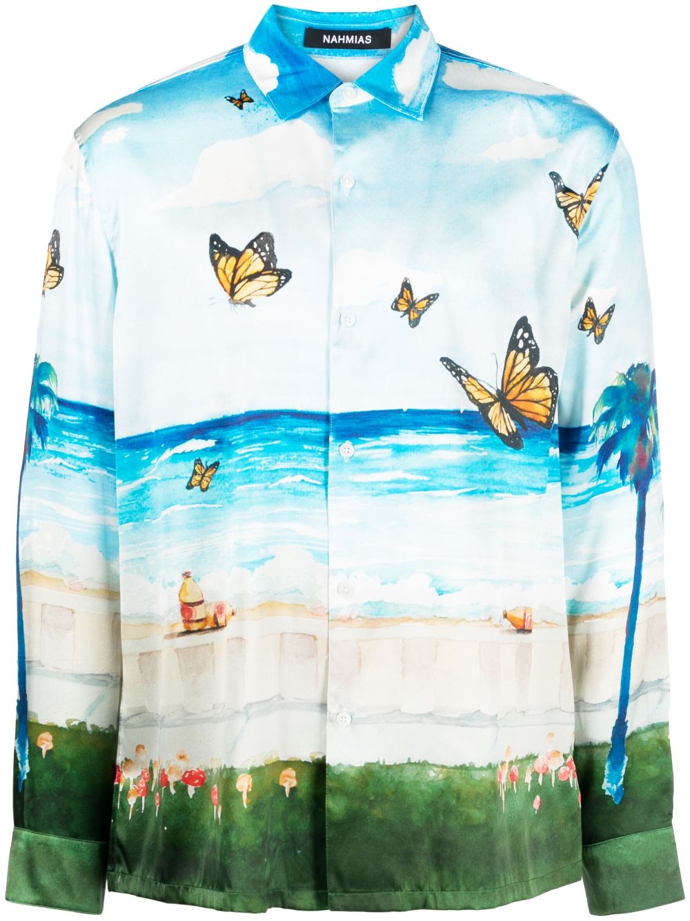 Nahmias Butterfly Beach shirt - Blue von Nahmias