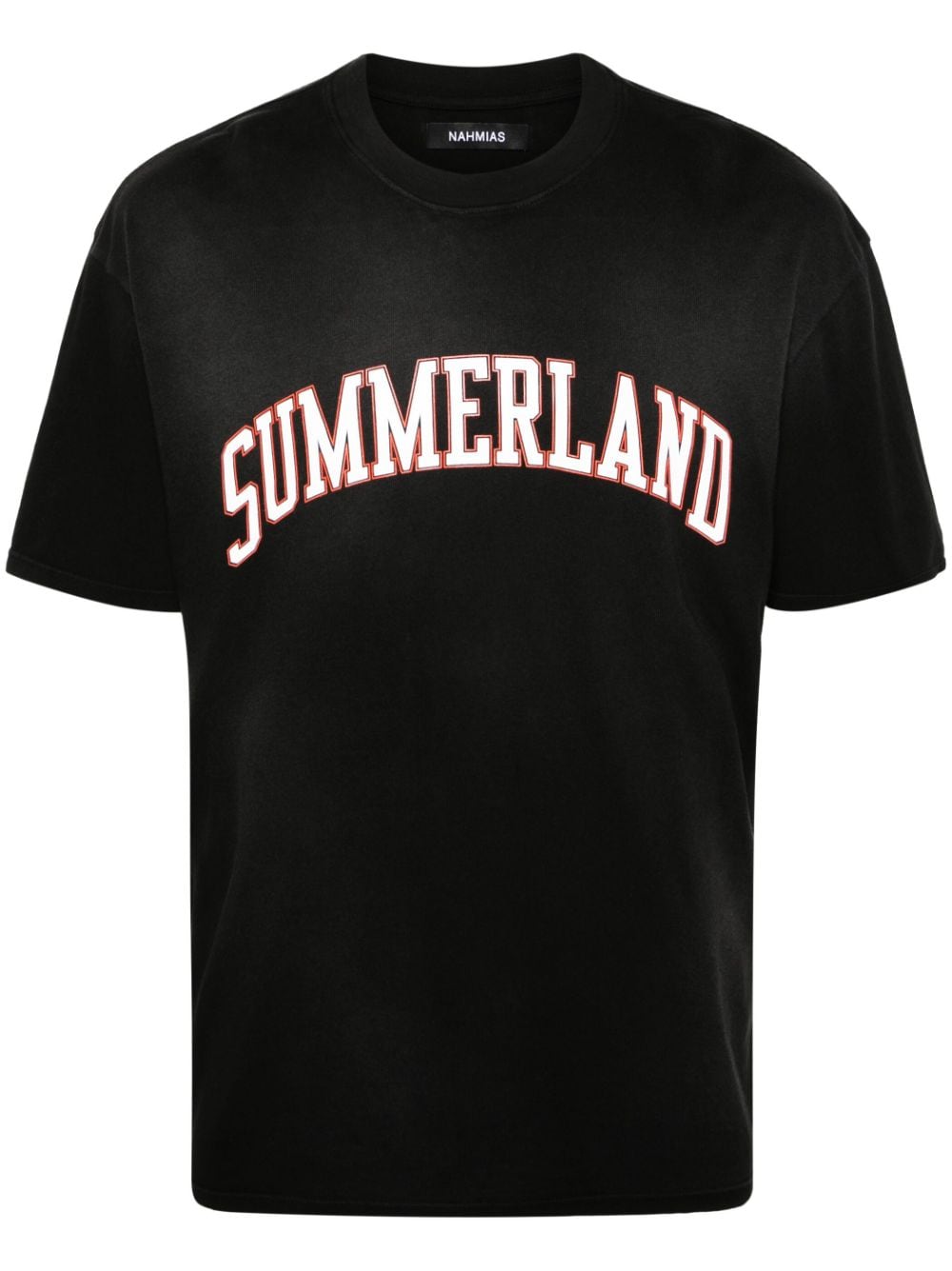 Nahmias Summerland Collegiate cotton T-shirt - Black von Nahmias