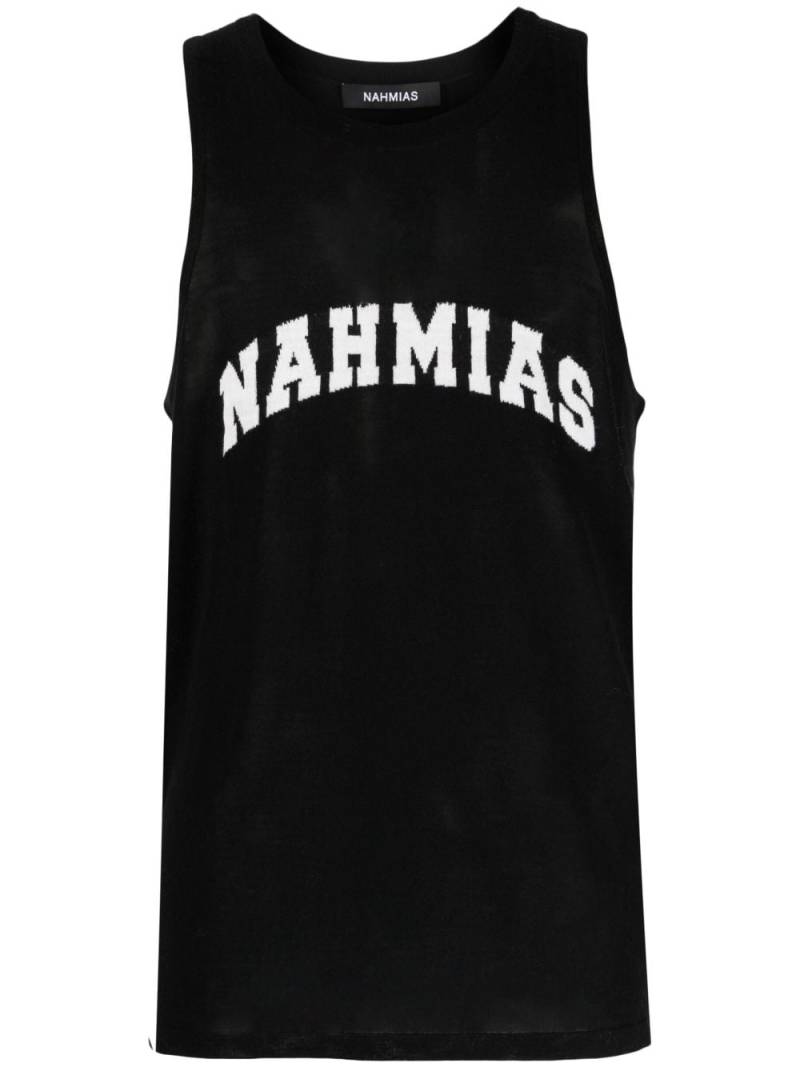 Nahmias intarsia-logo tank top - Black von Nahmias