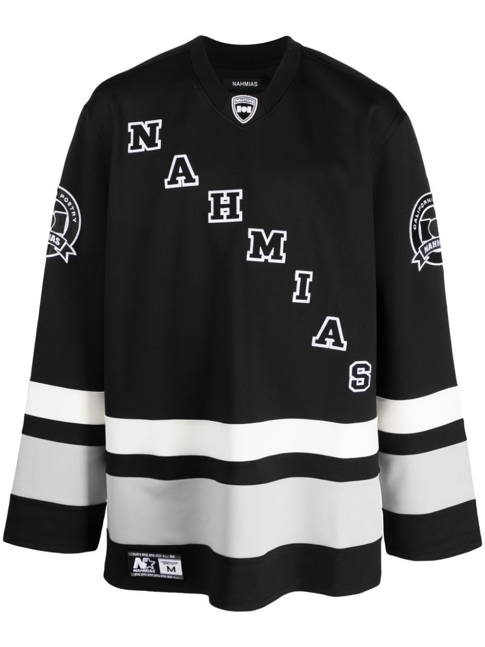 Nahmias logo-patches hockey jersey T-shirt - Black von Nahmias