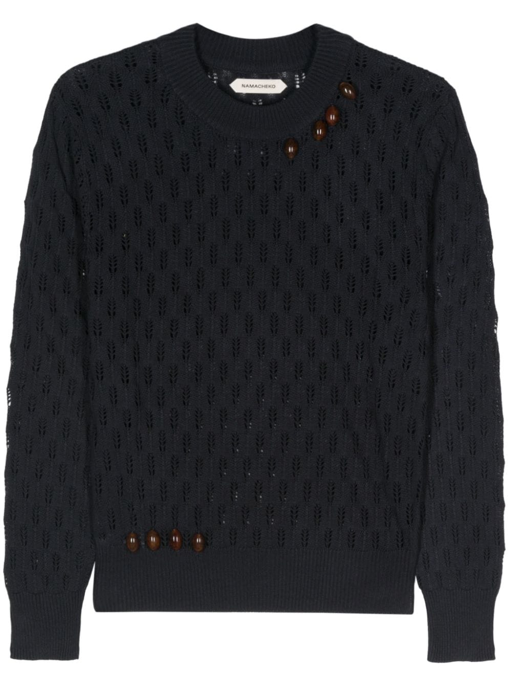 Namacheko Nissan cut-out knitted jumper - Blue von Namacheko