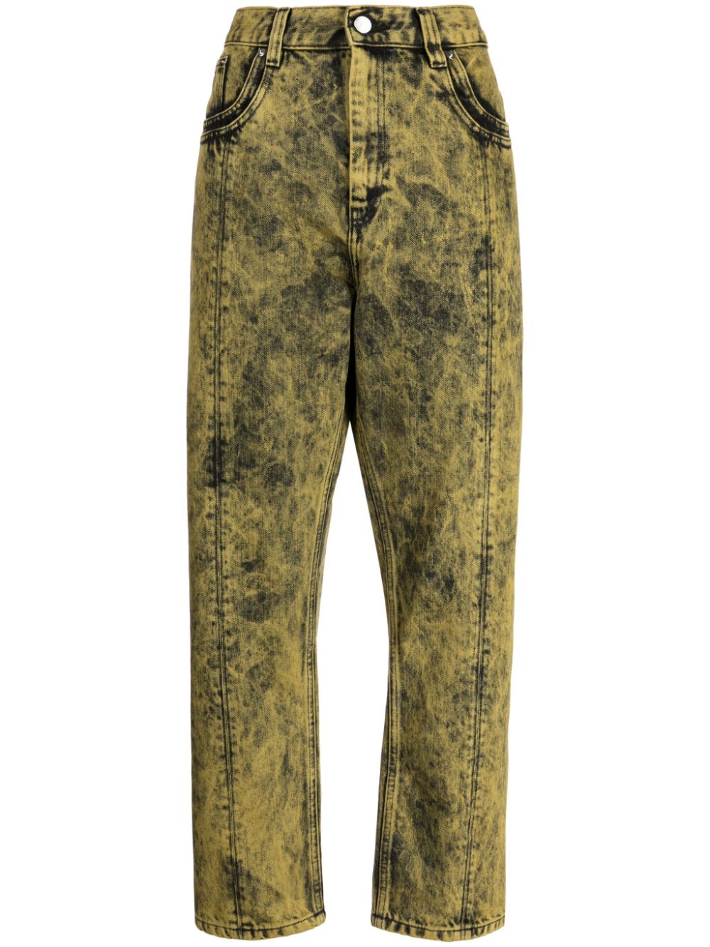 Namacheko bleached straight-leg jeans - Yellow von Namacheko