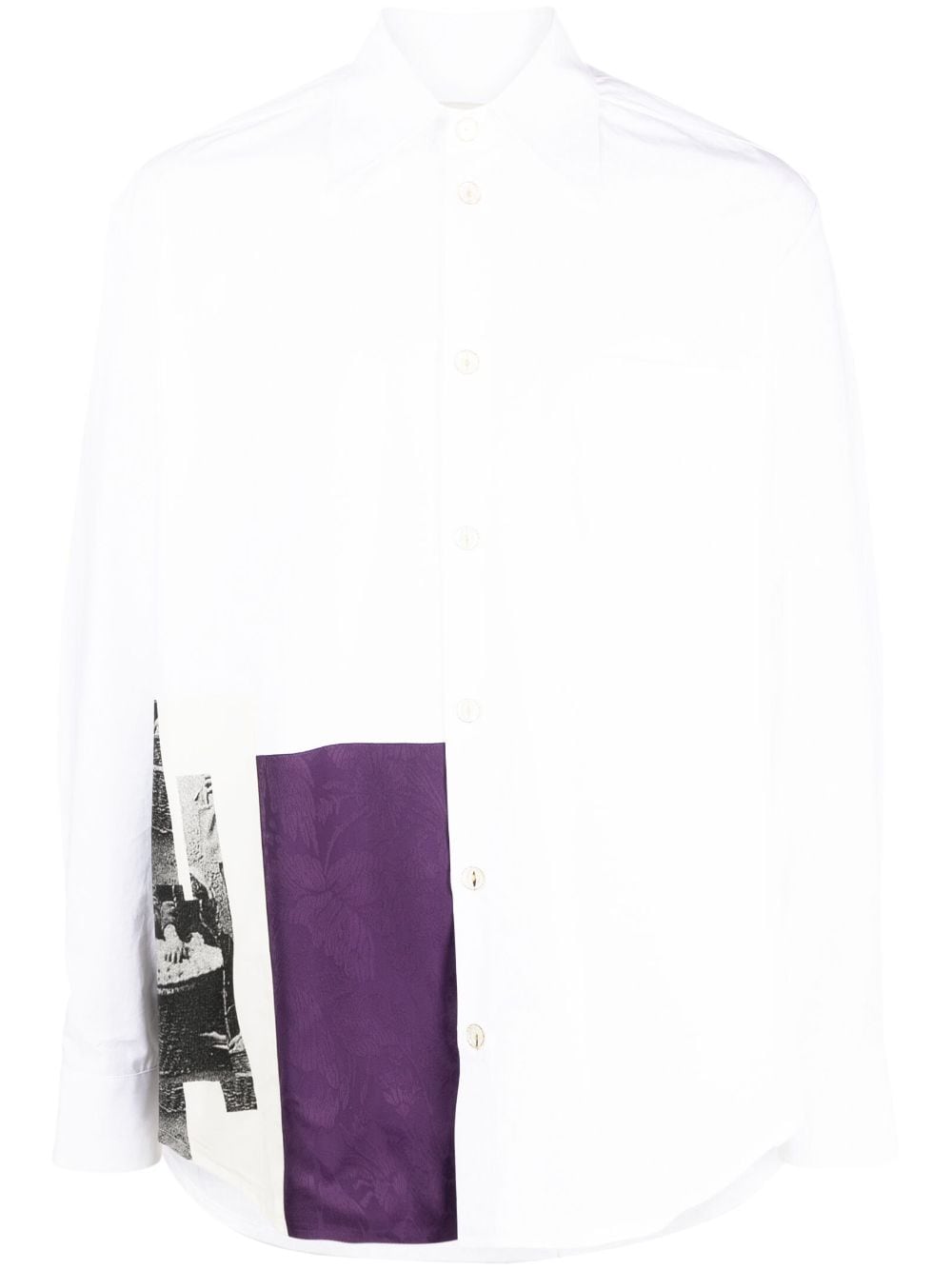 Namacheko panelled-design cotton shirt - White von Namacheko