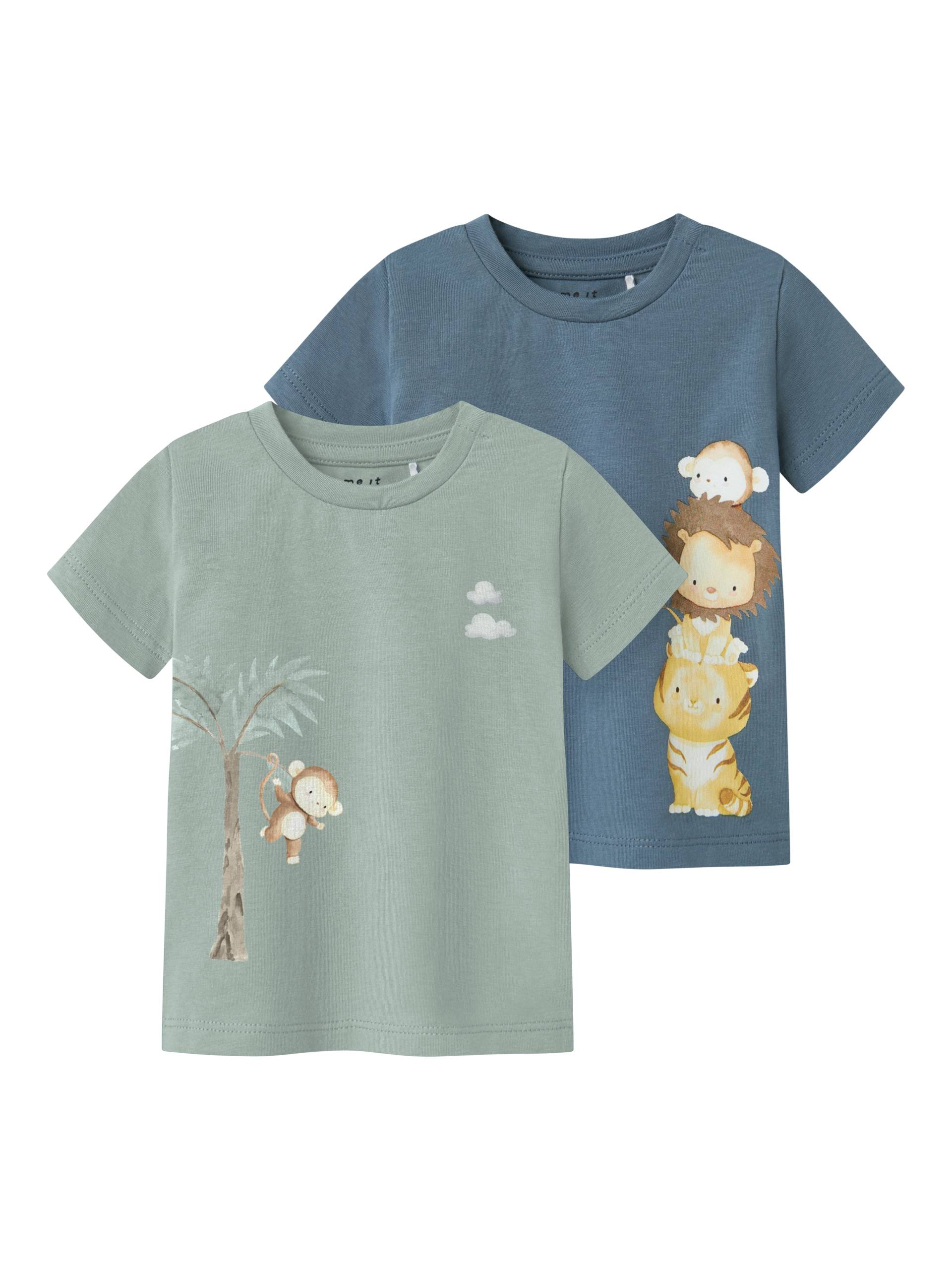 Name It Kurzarmshirt »NBMHARRISON 2P SS TOP BOX«, (Packung, 2 tlg.) von Name It