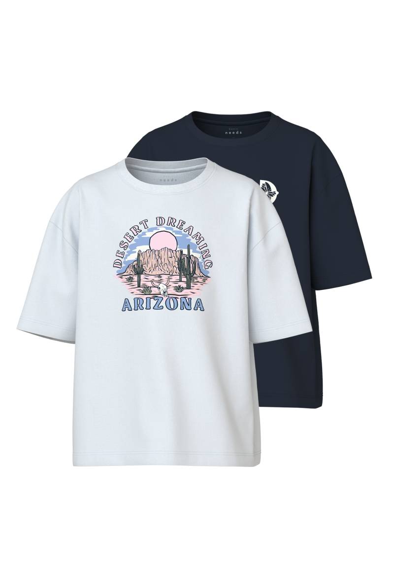 Name It Kurzarmshirt »NKFVEEN 2P SS RLX TOP«, (Packung, 2 tlg.) von Name It