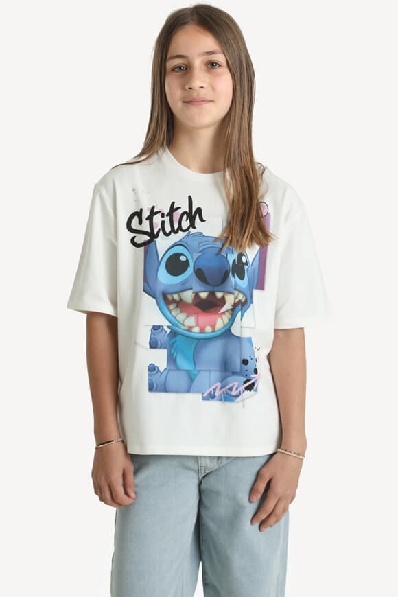Name It Stitch T-Shirt | Cloud Dancer | Mädchen  | 158-164 von Name It