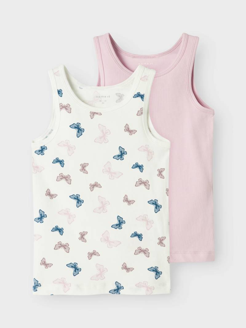Name It Unterhemd »NMFTANK TOP 2P JET STREAM BUTTERFLY NOOS«, (Packung, 2 St.) von Name It
