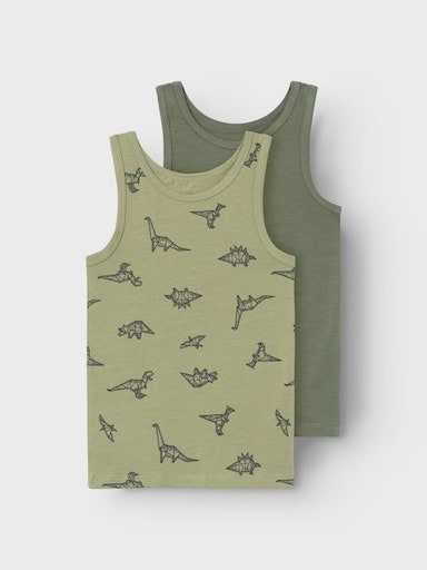 Name It Unterhemd »NMMTANK TOP 2P SAGE DINO NOOS«, (Set, 2 St.) von Name It