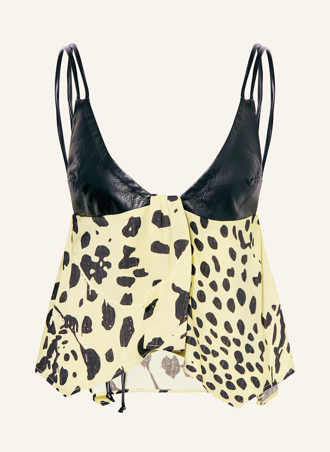Nanushka Cropped-Top Nyssa Im Materialmix schwarz Nanushka Cropped-Top Nyssa Im Materialmix schwarz von Nanushka