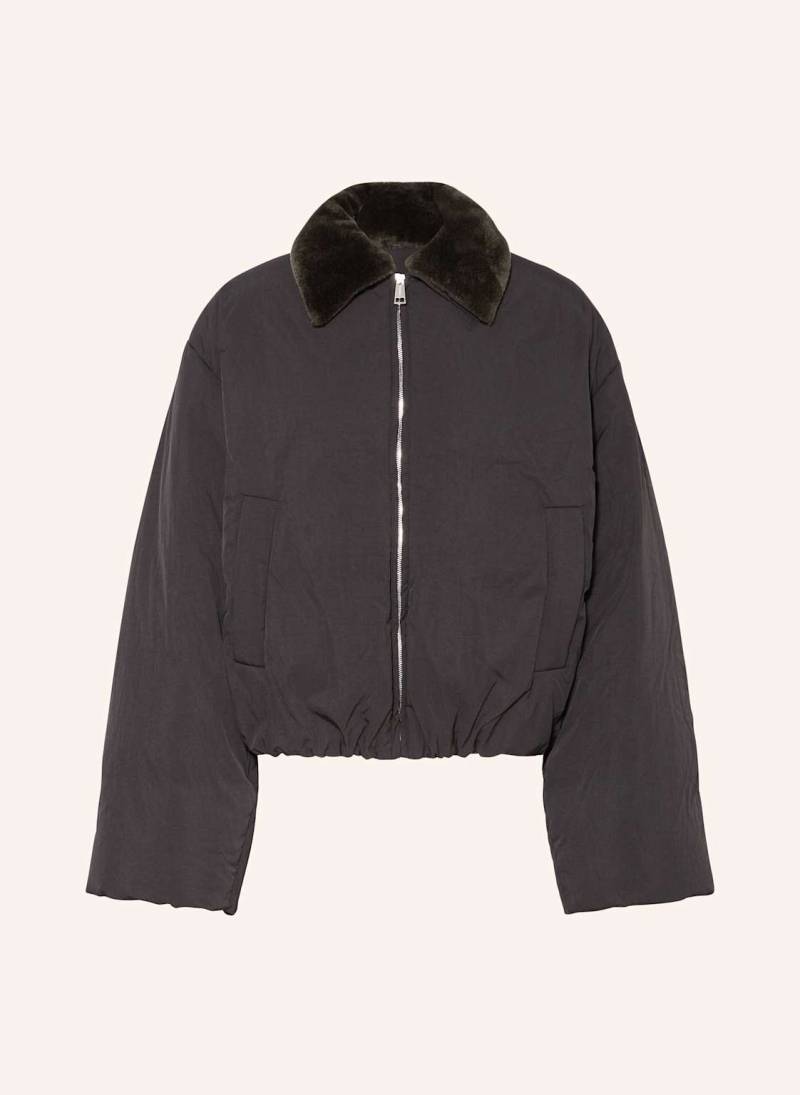 Nanushka Daunenblouson Zacharie Mit Kunstfell schwarz von Nanushka