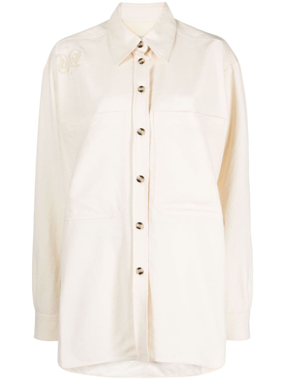 Nanushka Fabian logo-embroidered shirt - Neutrals von Nanushka