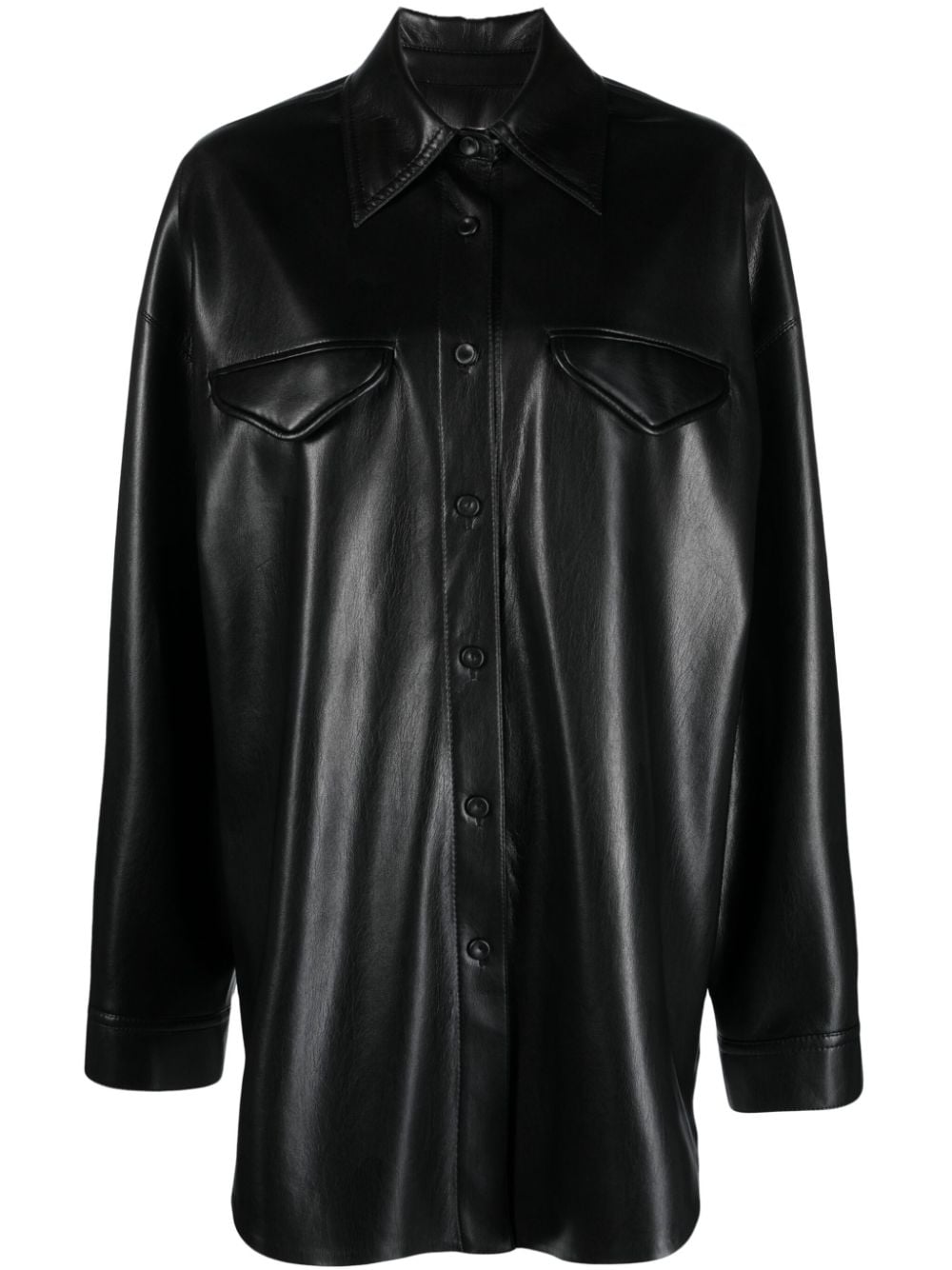 Nanushka Kaysa faux-leather shirt - Black von Nanushka