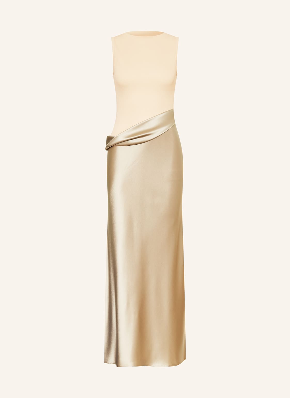 Nanushka Kleid Cobee Im Materialmix beige Nanushka Kleid Cobee Im Materialmix beige von Nanushka