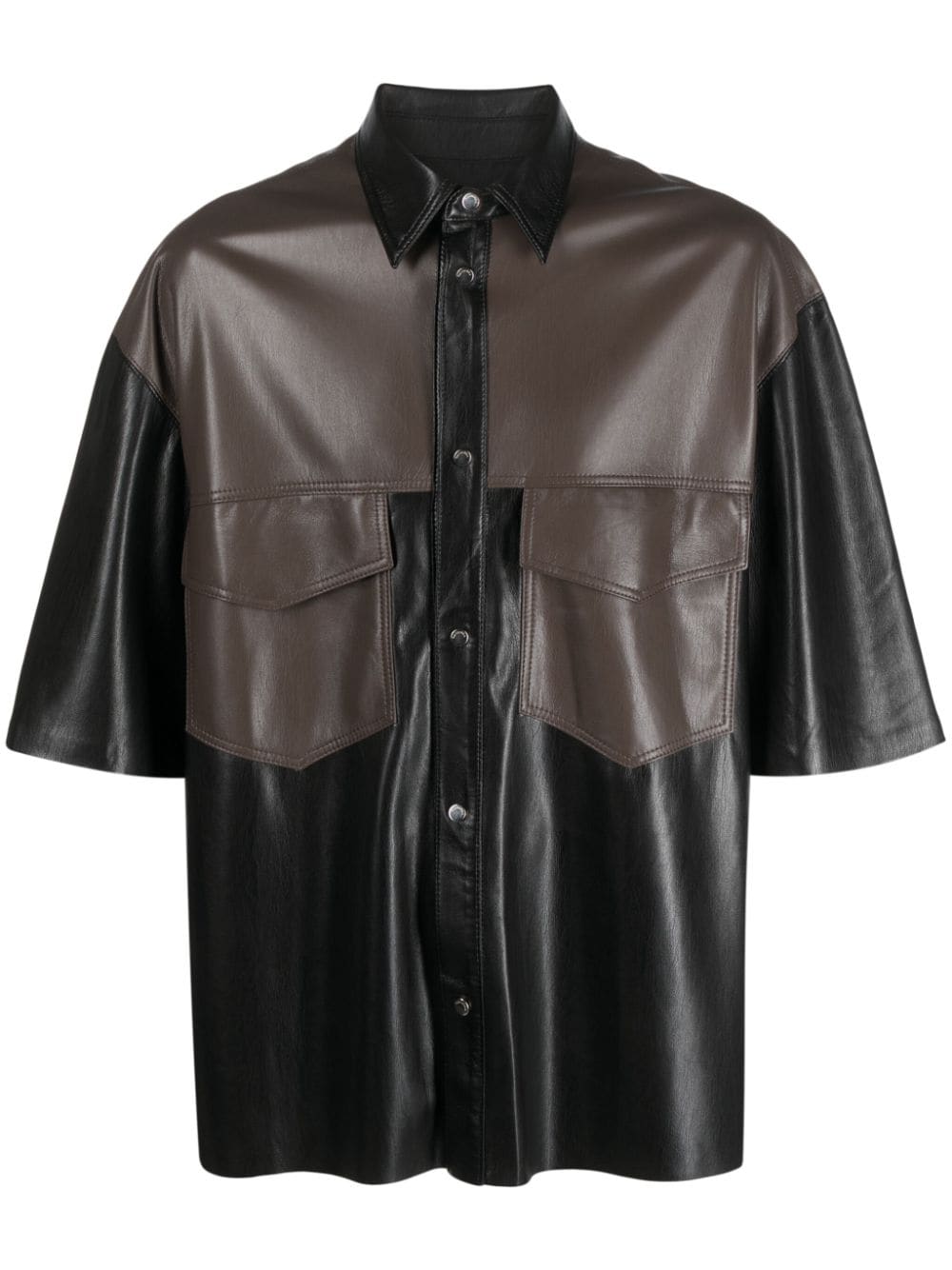 Nanushka Mance faux-leather shirt - Brown von Nanushka