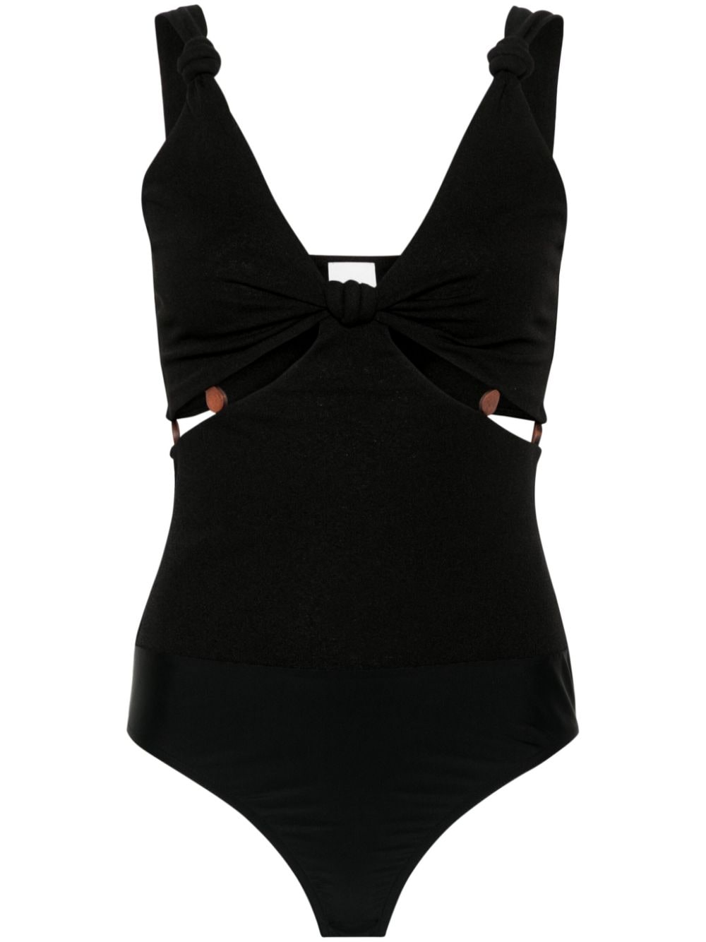 Nanushka V-neck cut-out bodysuit - Black von Nanushka