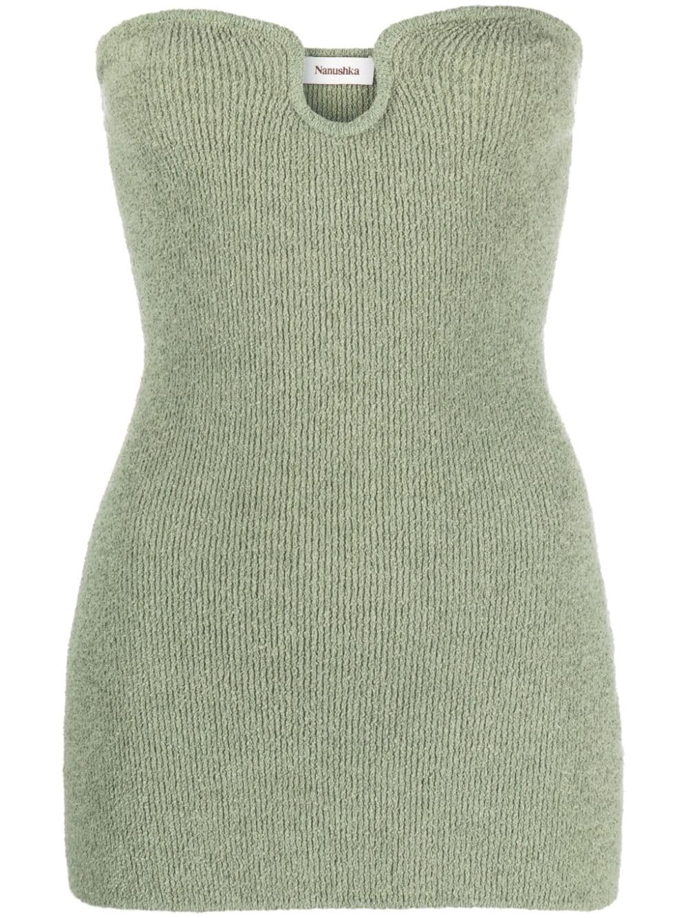 Nanushka Zessa short-pile tube top - Green von Nanushka