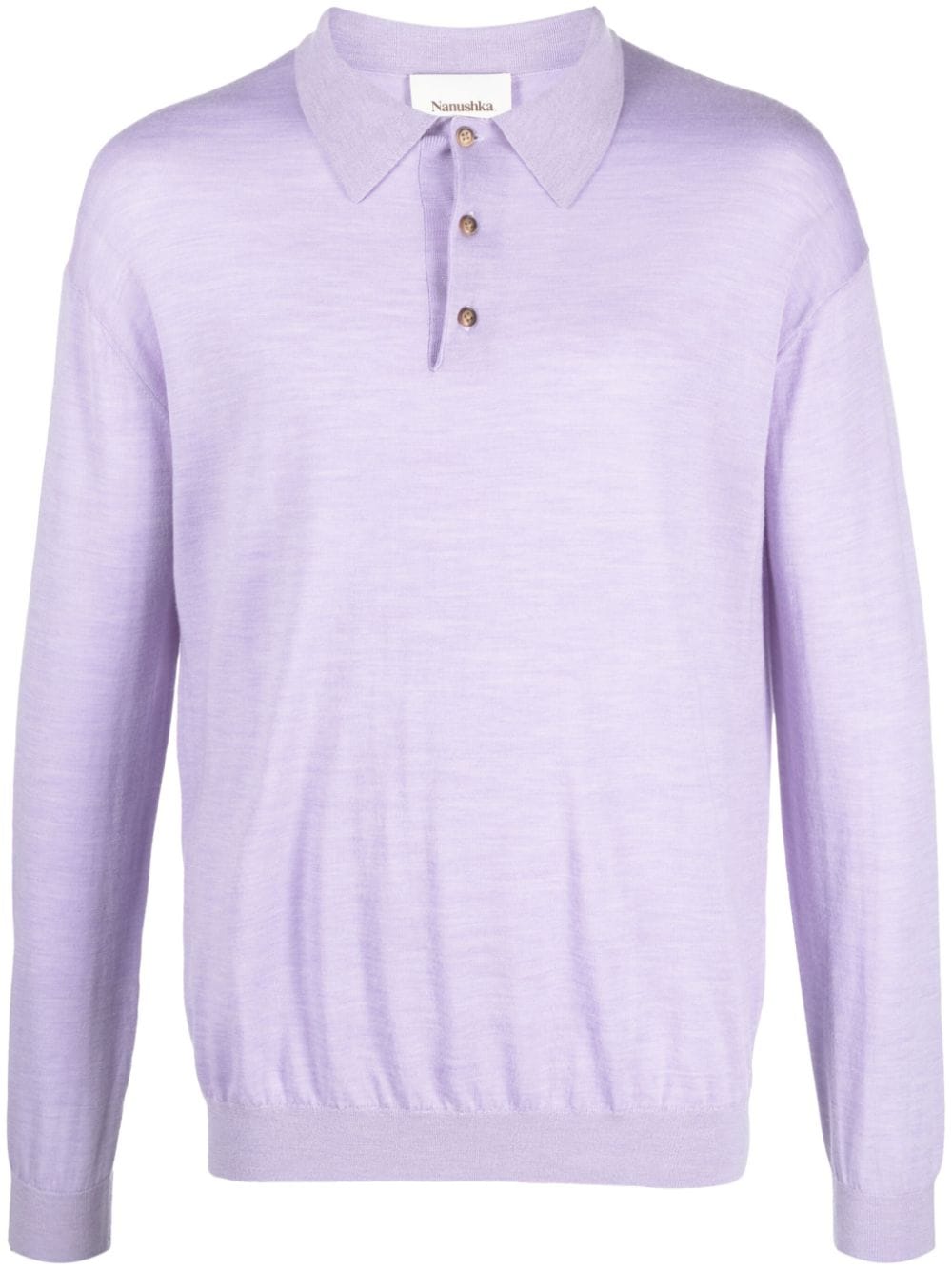 Nanushka Ziast merino wool polo shirt - Purple von Nanushka