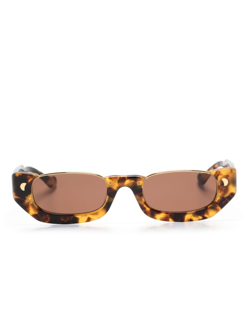 Nanushka Zorea rectangle-frame sunglasses - Brown von Nanushka
