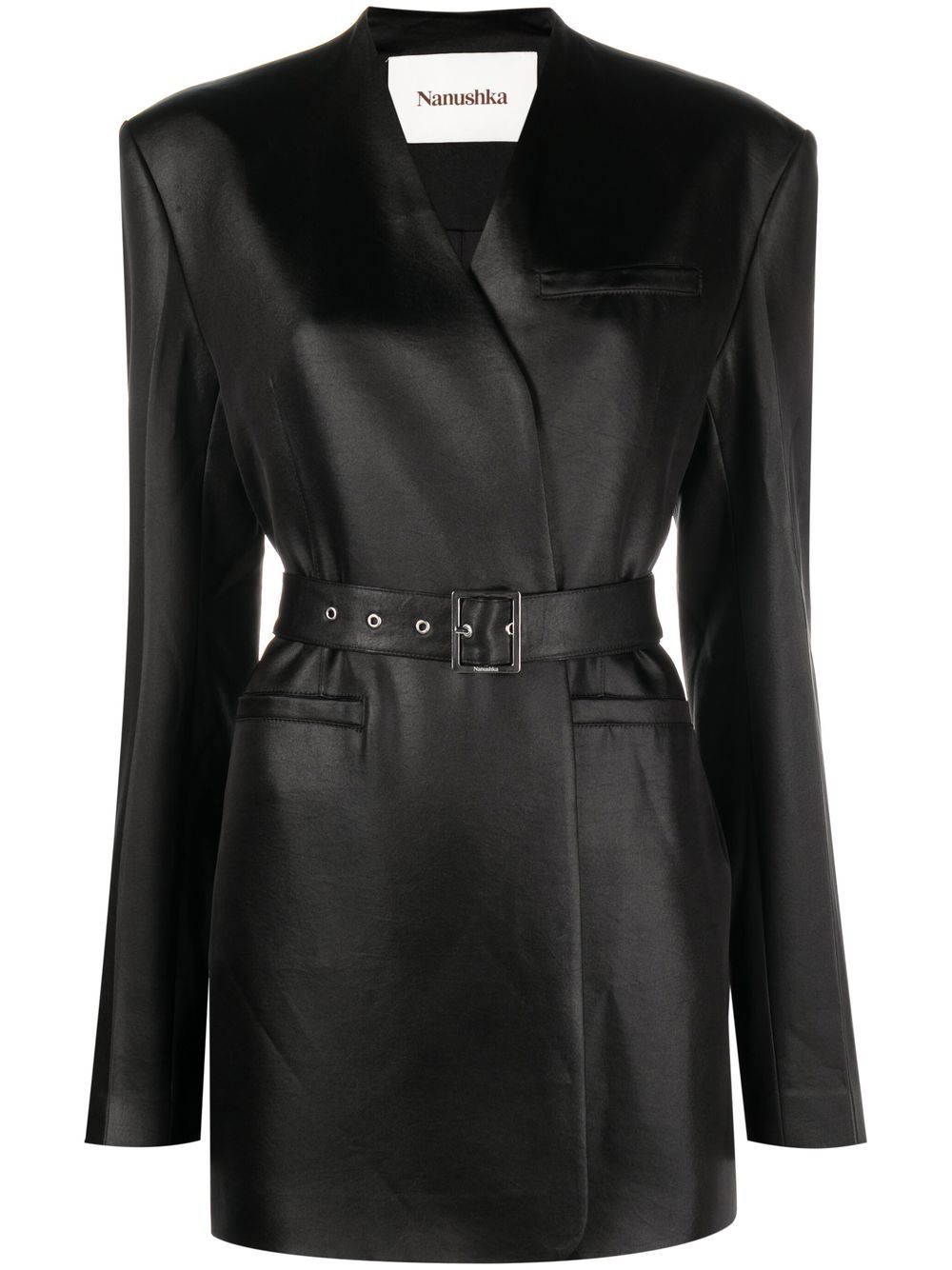 Nanushka belted single-breasted blazer - Black von Nanushka