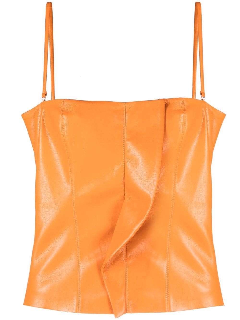 Nanushka frill-detailed tank top - Orange von Nanushka