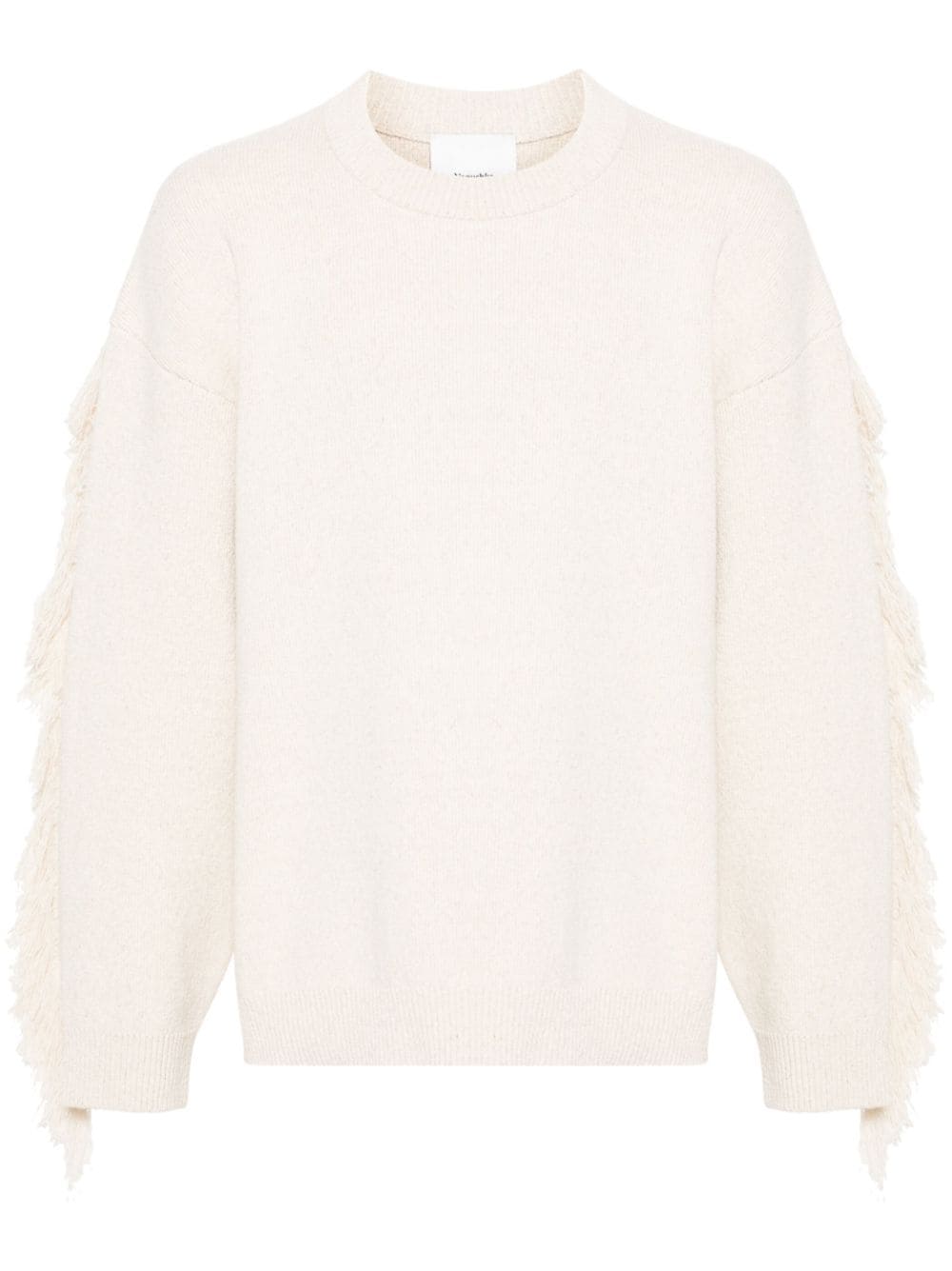 Nanushka fringed crew-neck jumper - Neutrals von Nanushka