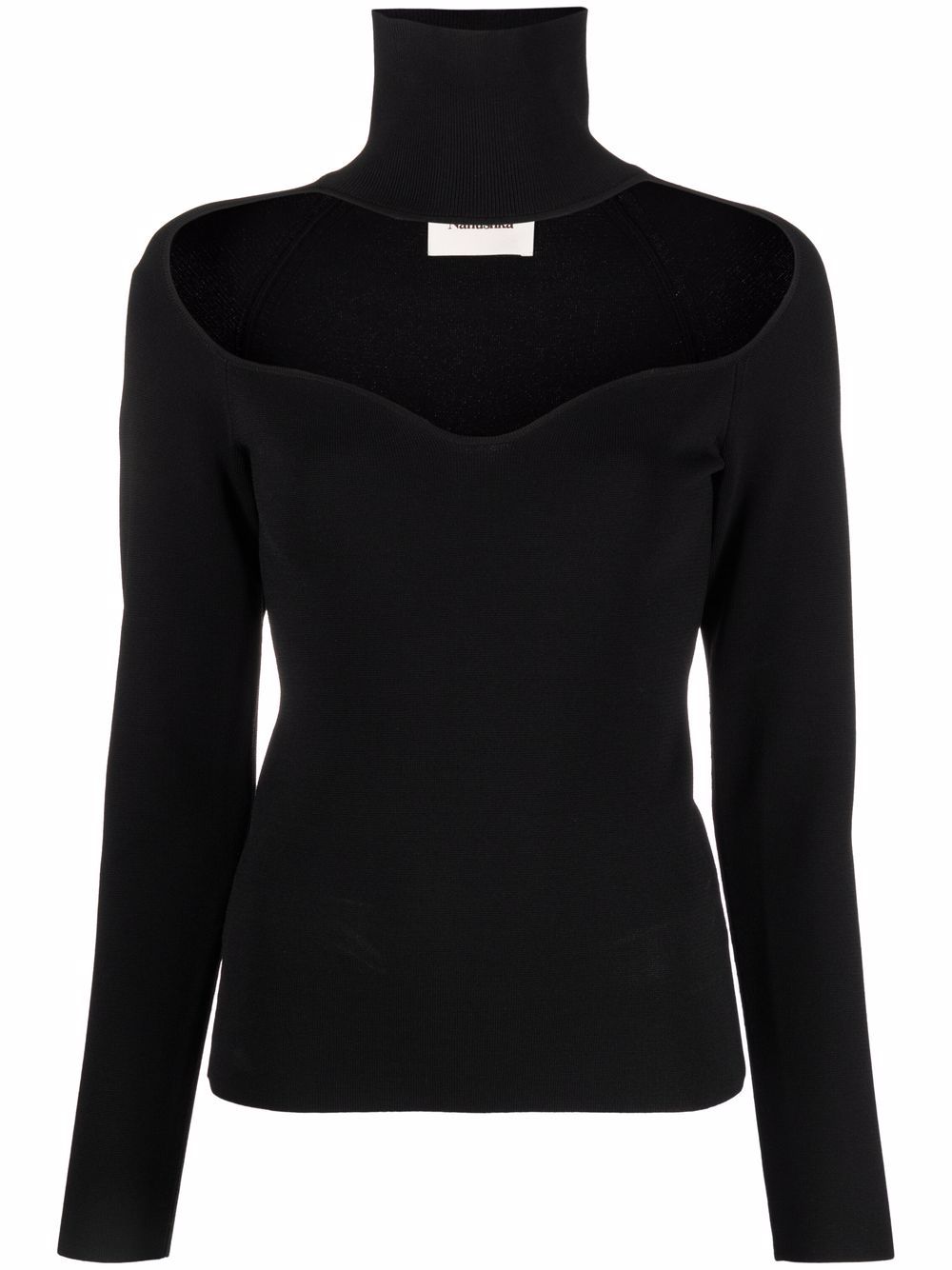 Nanushka high-neck cut-out top - Black von Nanushka