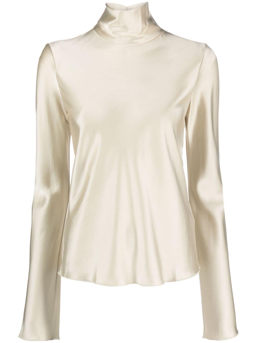 Nanushka high-neck long-sleeve blouse - Neutrals von Nanushka