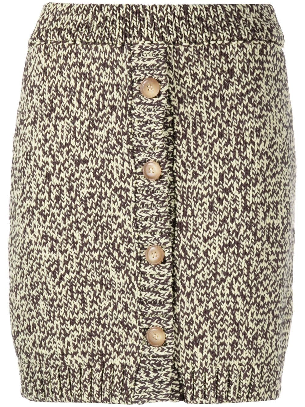 Nanushka knitted button-fastening skirt - Yellow von Nanushka