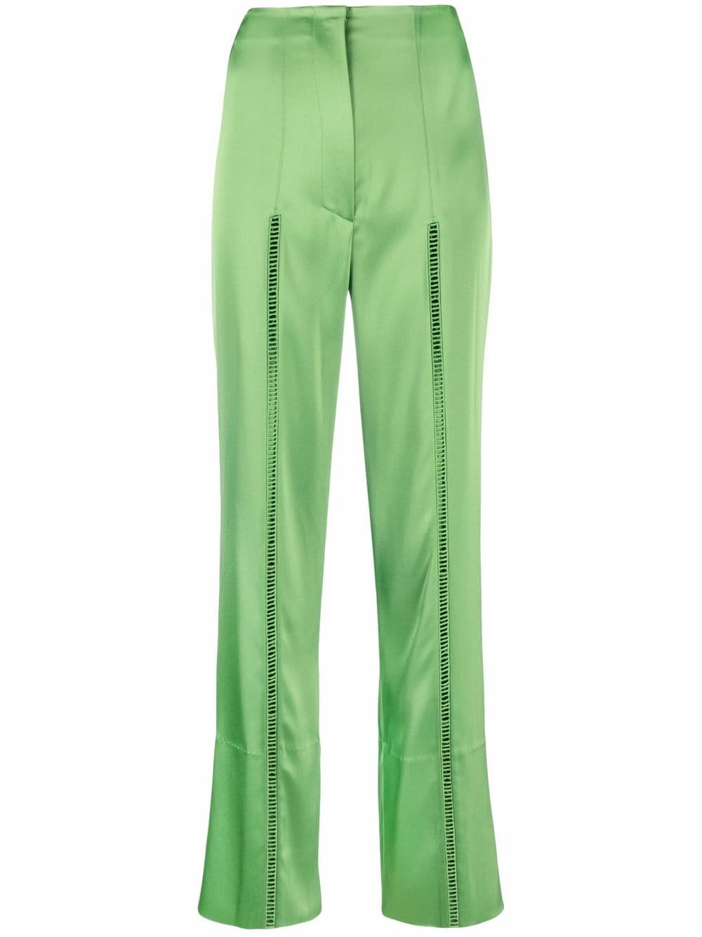 Nanushka ladder-stitch straight-leg trousers - Green von Nanushka