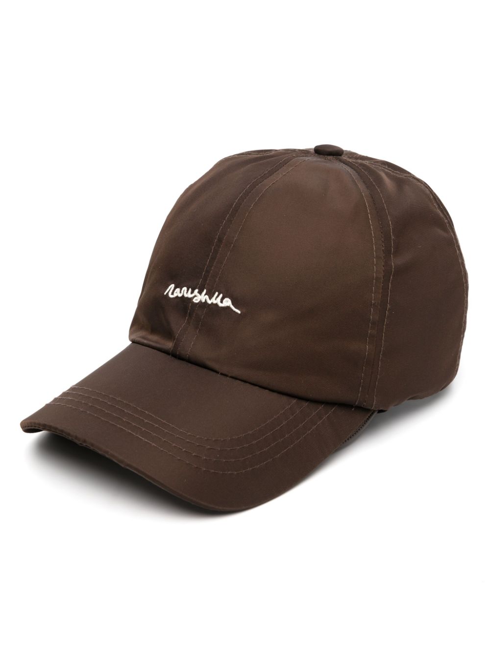 Nanushka logo-embroidered drawstring baseball cap - Brown von Nanushka