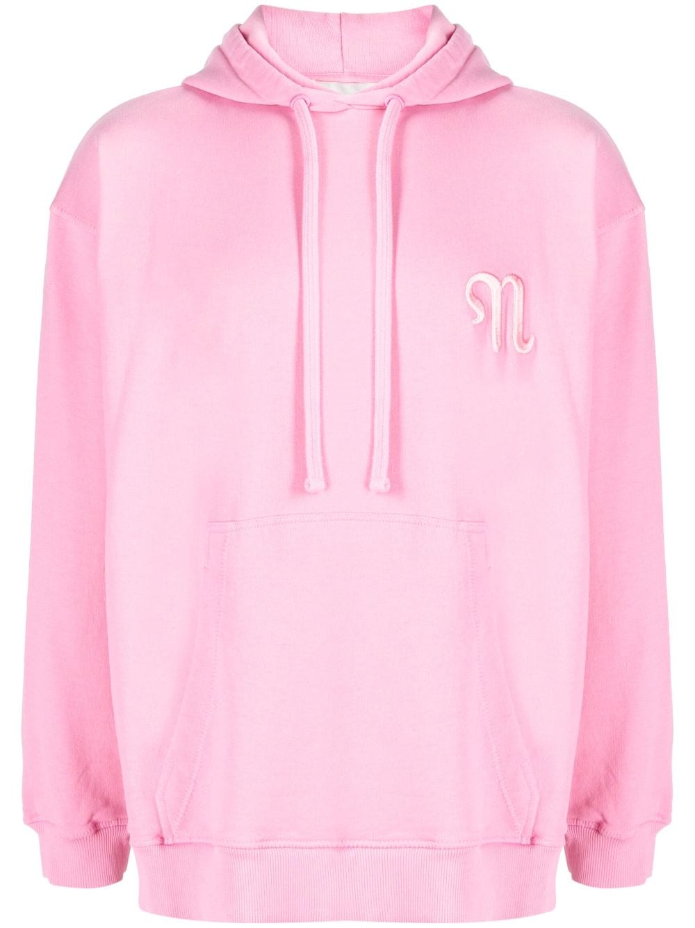 Nanushka logo-embroidered organic cotton hoodie - Pink von Nanushka