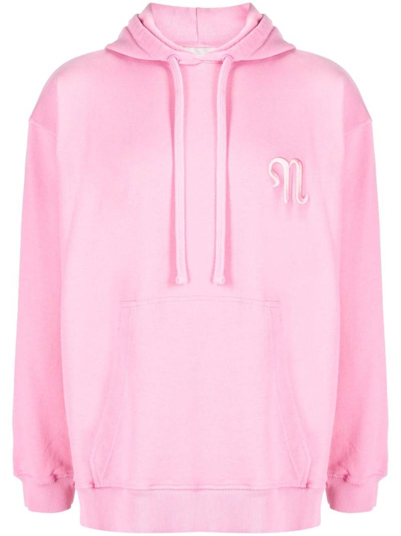 Nanushka logo-embroidered organic cotton hoodie - Pink von Nanushka