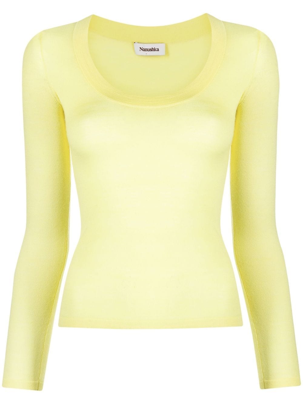 Nanushka scoop-neck merino-wool top - Yellow von Nanushka