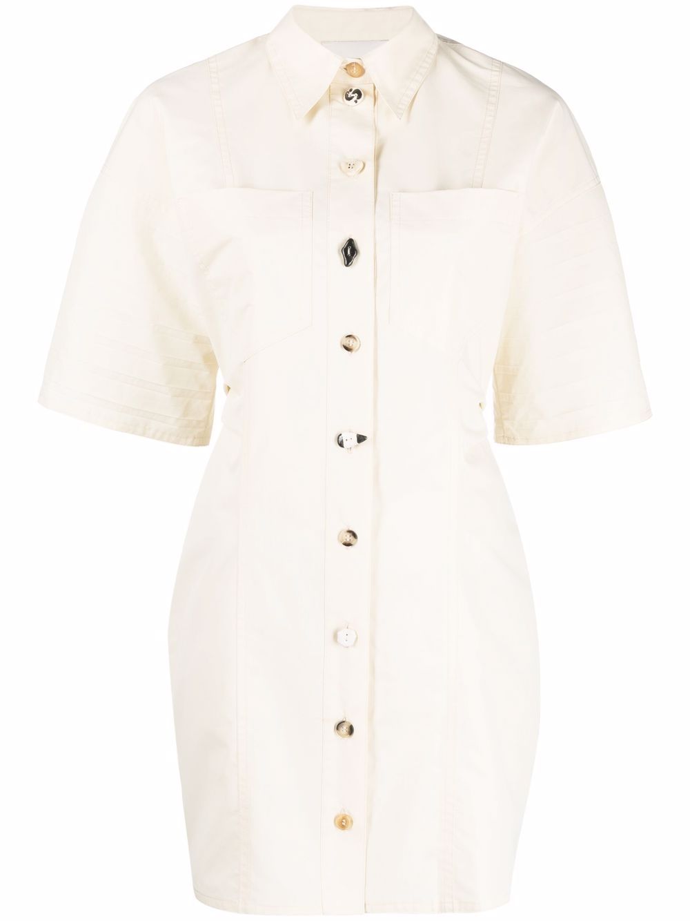 Nanushka short-sleeve shirt dress - Neutrals von Nanushka