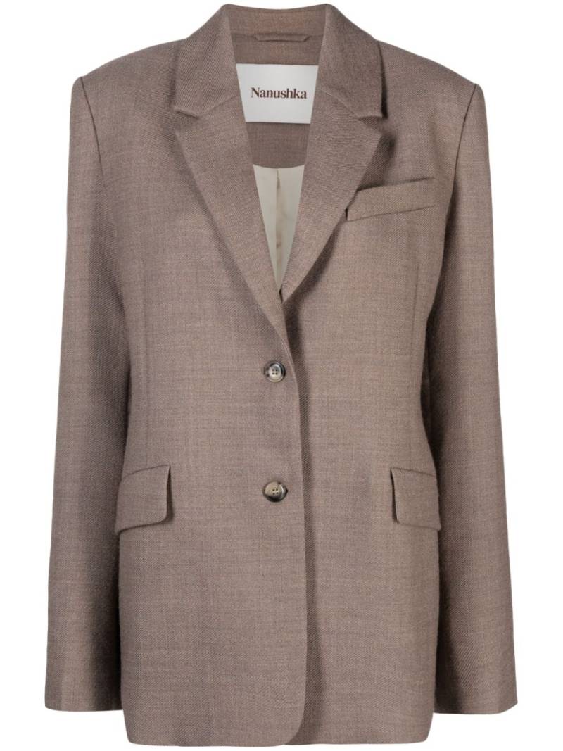 Nanushka single-breasted wool blazer - Brown von Nanushka